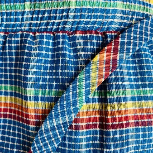 Plaid Ruffle Hem Skirt - Blue and Red - Picture 4 of 12